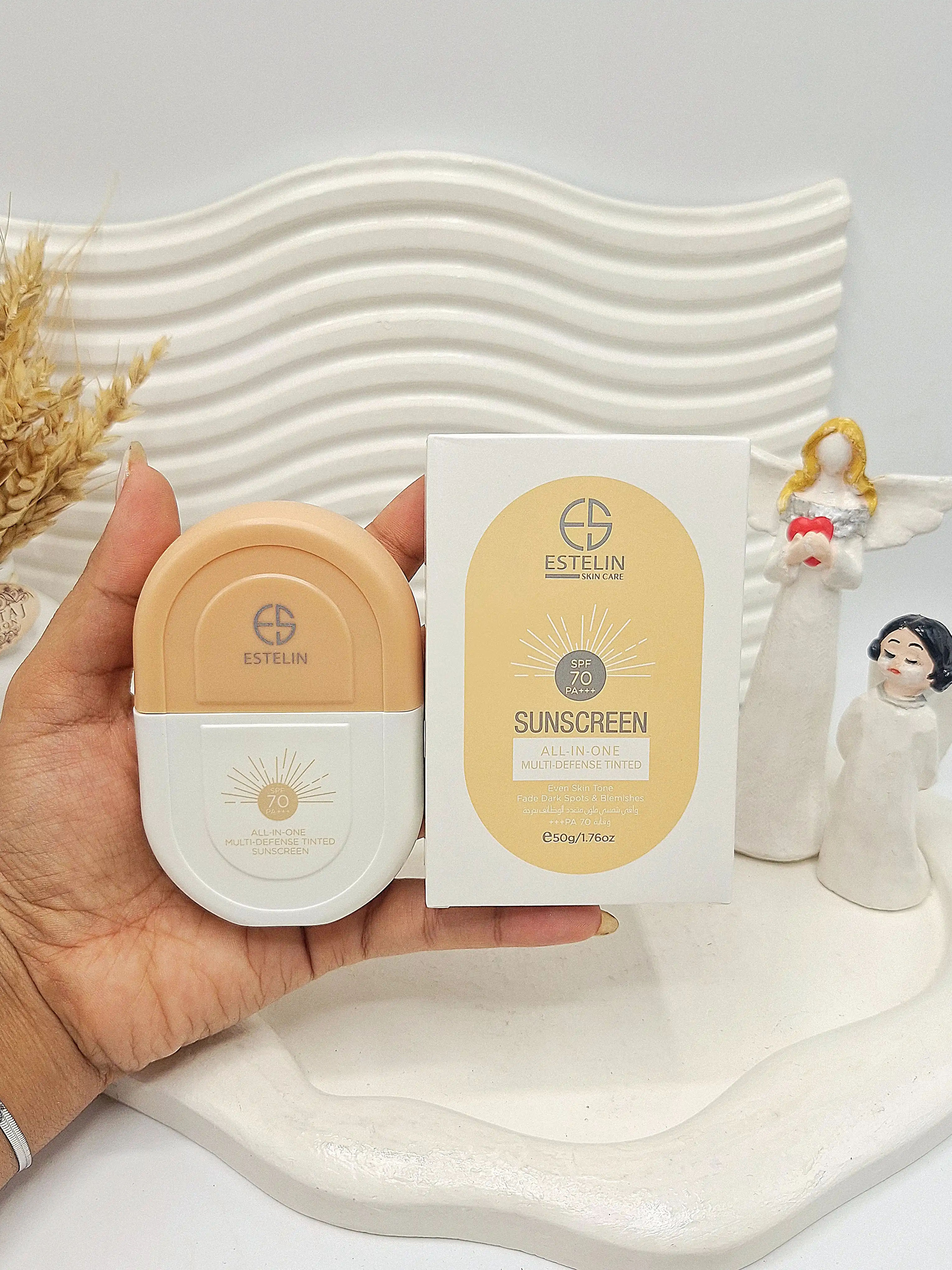 کرم ضد آفتاب استیلن رنگی spf70 اصلی کد 4589 (کارتن نارنجی)